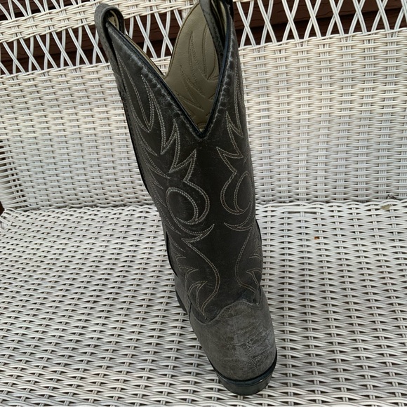 Vintage Acme Round Toe Grey Cowboy Boots Size 9D - Picture 5 of 16